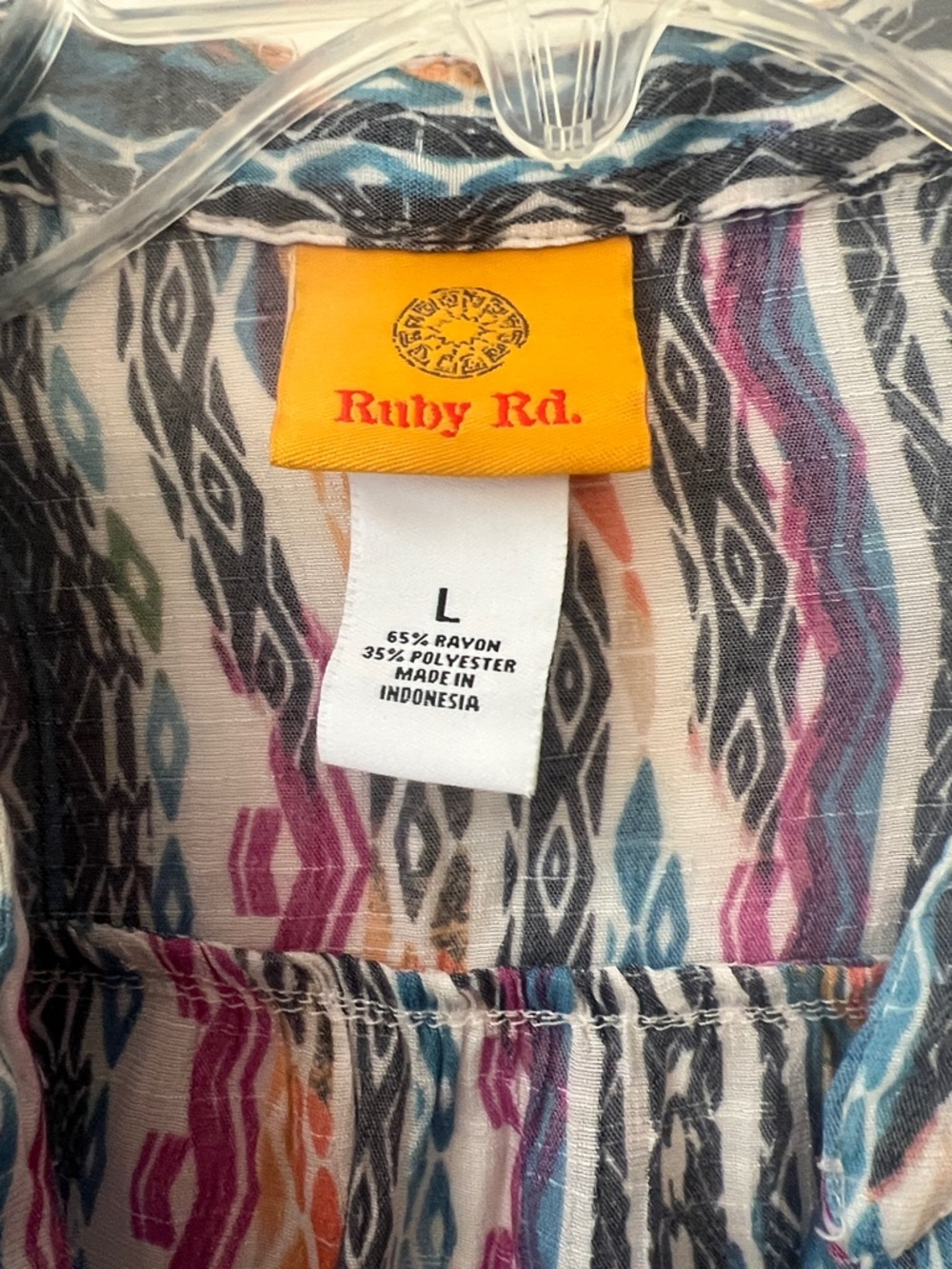 Ruby Rd. Multicolor Striped Button-Down Blouse - Picture 2 of 5